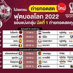 โปรแกรมถ่ายทอดสดฟุตบอล วันนี้